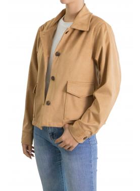 Giacca in camoscio con bottoni 